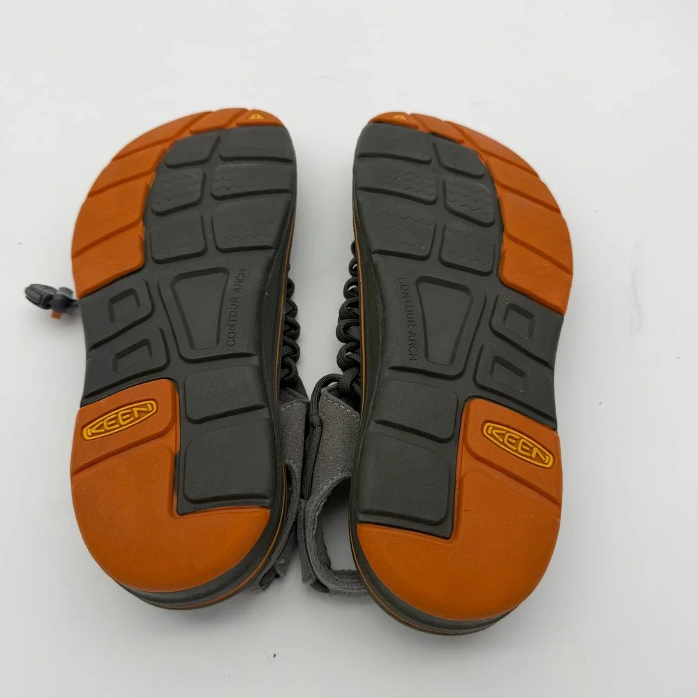 Keen Uneek Grey Orange Cord Sandals Mens 10 1018601 Outdoor Water Shoes